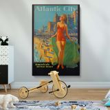 Atlantic City - Vintage Railroad Beach Travel Poster - Image 2