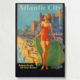 Atlantic City - Vintage Railroad Beach Travel Poster - Image 7
