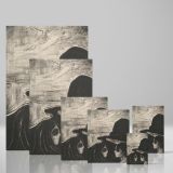 Attraction I - Haunting Lovers' Embrace in Expressionist Style By Edvard Munch canvas wall art - Image 4