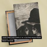 Attraction I - Haunting Lovers' Embrace in Expressionist Style By Edvard Munch canvas wall art - Image 6