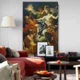 Aurora and Tithonus - Baroque Mythological Farewell By Francesco Solimena canvas wall art