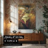 Autumn Morning by Henry La Thangue - Woman on Swing with Autumn Trees canvas wall art