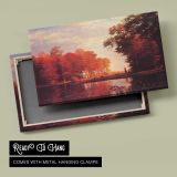 Autumn Woods by Albert Bierstadt - canvas rear frame and hanging hardware