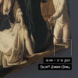 Bacchus and Ariadne by Alessandro Turchi - canvas surface and wrapped edge detail