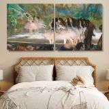 Ballet at the Paris Opera by Edgar Degas — single-panel canvas in a bedroom