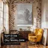 Baptism of Jesus - River Jordan Spiritual Moment by Gustave Dore canvas wall art - Image 5