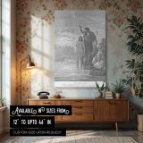Baptism of Jesus - River Jordan Spiritual Moment by Gustave Dore canvas wall art