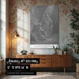 Baruch Writes Prophecies - Gustave Dore Rays of Light in Ancient Study canvas wall art