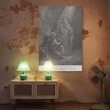 Baruch Writes Prophecies - Gustave Dore Rays of Light in Ancient Study canvas wall art - Image 5