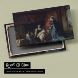 Baugniet Charles La Visite De La Nourrice - canvas rear frame and hanging hardware