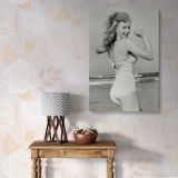 Beach Bikini Marilyn - Black and White Art for Bedroom or Dressing Room canvas wall art