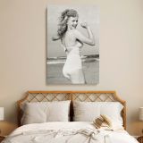 Beach Bikini Marilyn - Black and White Art for Bedroom or Dressing Room canvas wall art - Image 3