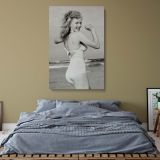 Beach Bikini Marilyn - Black and White Art for Bedroom or Dressing Room canvas wall art - Image 8