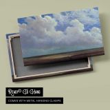 Beach Scene by Albert Bierstadt - canvas rear frame and hanging hardware