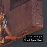 Beheading of Saint John the Baptist by Caravaggio - canvas surface and wrapped edge detail