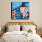 Bern with Belltower (1935) painting in high resolution by Ernst Ludwig Kirchner — room mockup view 17