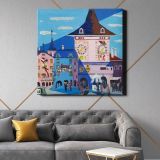 Bern with Belltower (1935) painting in high resolution by Ernst Ludwig Kirchner — room mockup view 21