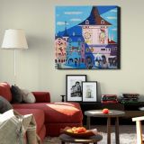 Bern with Belltower (1935) painting in high resolution by Ernst Ludwig Kirchner — room mockup view 22