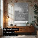 Biblical Battle with Flames - Gustave Dore Amorite Army's Defeat canvas wall art