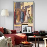 Blind Bartimaeus - Jesus Healing Scene from Mark 10:46-52 canvas wall art