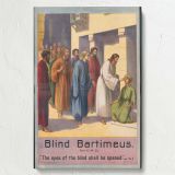Blind Bartimaeus - Jesus Healing Scene from Mark 10:46-52 canvas wall art - Image 7