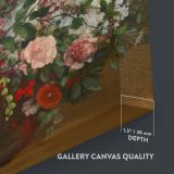 Bouquet of Flowers in Vase - Botanical Still Life Scene By Gustave Courbet canvas wall art - Image 6
