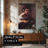 Boy Bitten by Lizard - Expressive Pain Symbolism by Caravaggio canvas wall art