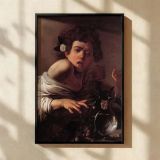 Boy Bitten by Lizard - Expressive Pain Symbolism by Caravaggio canvas wall art - Image 2