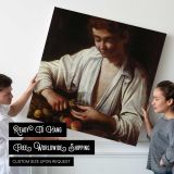 Boy Peeling a Fruit by Caravaggio — room mockup view 4