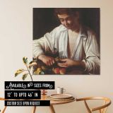 Boy Peeling a Fruit by Caravaggio — room mockup view 6