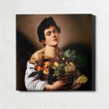 Boy with a Basket of Fruit by Caravaggio — room mockup view 1