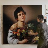 Boy with a Basket of Fruit by Caravaggio — room mockup view 3