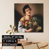 Boy with a Basket of Fruit by Caravaggio — room mockup view 6