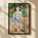 Boy with a Whip - Pierre-Auguste Renoir Pastel Blue Scene in Garden canvas wall art - Image 2