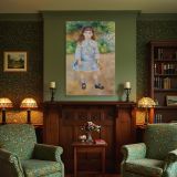 Boy with a Whip - Pierre-Auguste Renoir Pastel Blue Scene in Garden canvas wall art - Image 4