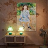 Boy with a Whip - Pierre-Auguste Renoir Pastel Blue Scene in Garden canvas wall art - Image 5
