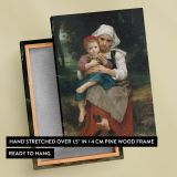 Breton Brother and Sister - Rural Tender Moment By William Bouguereau canvas wall art - Image 6