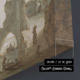 Bridge Across the Loire at Amboise by Doomer Lambert Harmensz - canvas surface and wrapped edge detail