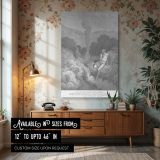 Cain and Abel Sacrifice - Favor and Rejection by Gustave Dore canvas wall art
