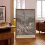 Cain and Abel Sacrifice - Favor and Rejection by Gustave Dore canvas wall art - Image 7