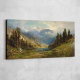 California Pines by William Keith — single-panel canvas shown on a pale studio wall