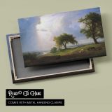 California Spring by Albert Bierstadt - canvas rear frame and hanging hardware
