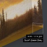 California Sunset by Albert Bierstadt - canvas surface and wrapped edge detail