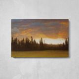 California Sunset by Albert Bierstadt - single-panel canvas displayed above a console table