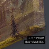 Call of the Wild by Albert Bierstadt - canvas surface and wrapped edge detail