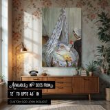 Camille and Son in Cradle by Claude Monet - Mother Watching Baby under Canopy canvas wall art