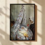 Camille and Son in Cradle by Claude Monet - Mother Watching Baby under Canopy canvas wall art - Image 2