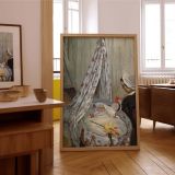 Camille and Son in Cradle by Claude Monet - Mother Watching Baby under Canopy canvas wall art - Image 7