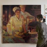 Candlelit Kitchen Scene by Daniel Gerhartz — room mockup view 3