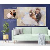 Personalized Canvas Different Size Family Poster Custom Wedding Painting - Image 4